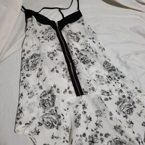 High-low Flower tank top size M